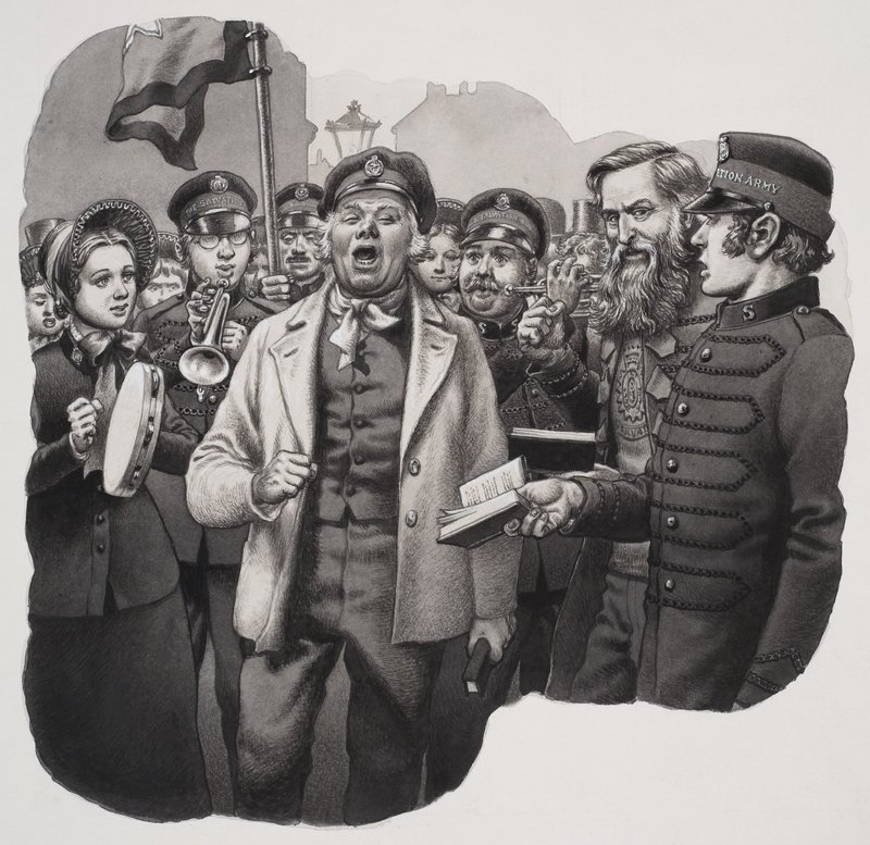 Az Üdvhadsereg (gouache, papír) alkotó: Pat (1907-95) Nicolle