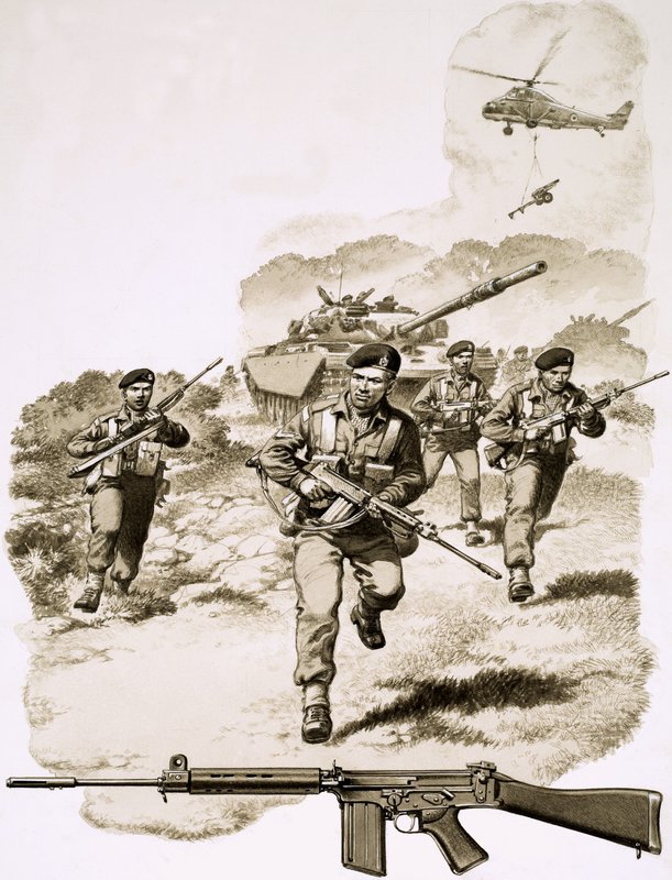 Brit gyalogság az SLR puskával alkotó: Pat (1907 95) Nicolle