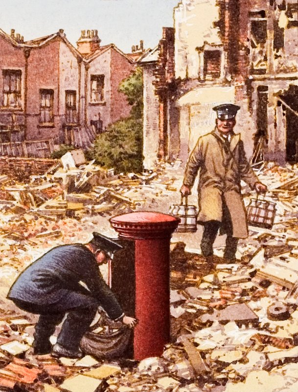 A Blitz alatt folytatódó szolgáltatások alkotó: Pat (1907-95) Nicolle