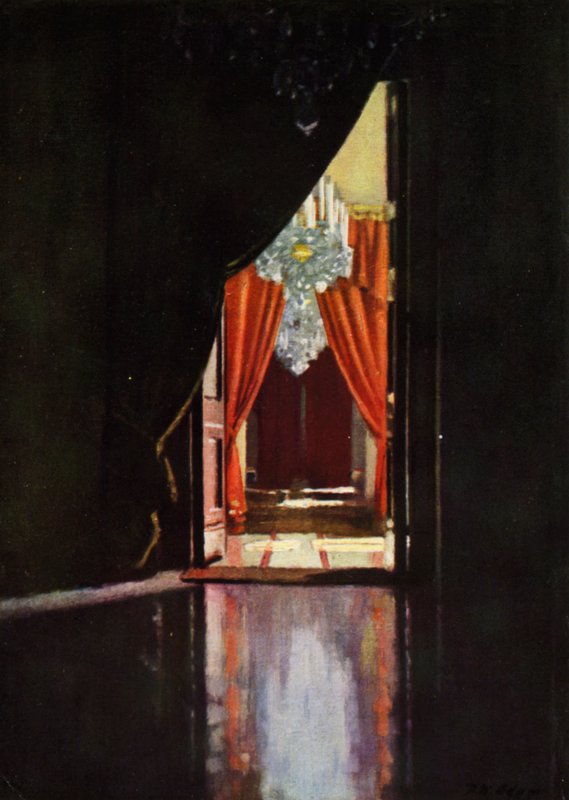 A nagy bejárat, Palazzo Pitti (színes litó) alkotó: Patrick William Adam