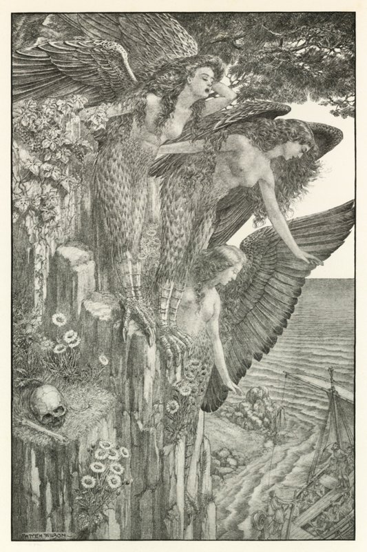 Illusztráció Homérosz Odüsszeiájához (litográfia) alkotó: Patten (after) Wilson