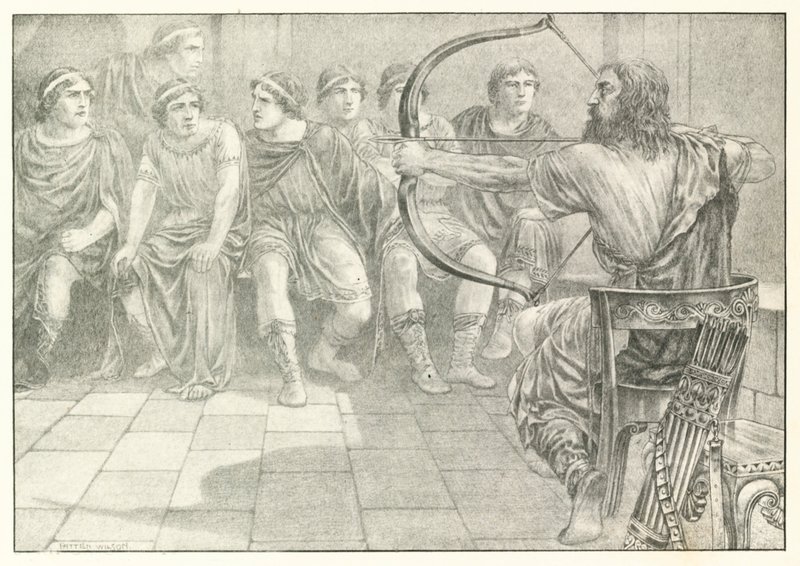 Illusztráció Homérosz Odüsszeiájához (litográfia) alkotó: Patten (after) Wilson