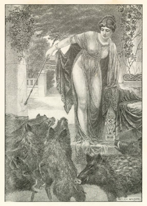 Illusztráció Homérosz Odüsszeiájához (litográfia) alkotó: Patten (after) Wilson