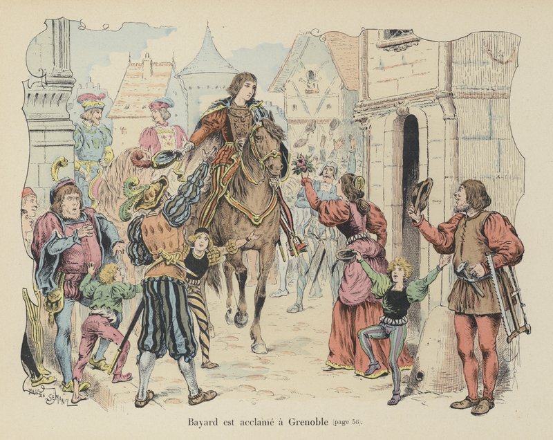 A Chevalier de Bayard elismerést kapott, amikor megérkezett a franciaországi Grenoble-ba alkotó: Paul de Semant