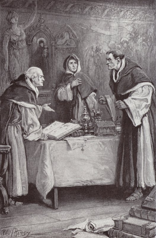 Illusztráció: A kolostor és a kandalló, Charles Reade (litho) alkotó: Paul (after) Hardy