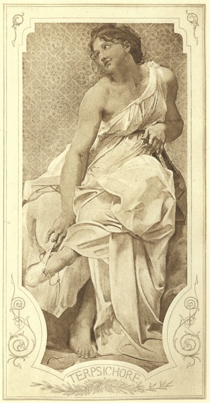 Terpsichore, a kórustánc múzsája (mélynyomás) alkotó: Paul Baudry
