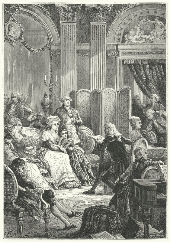 Szalon XVI. Lajos francia uralkodásának kezdetén alkotó: Paul Dominique Philippoteaux