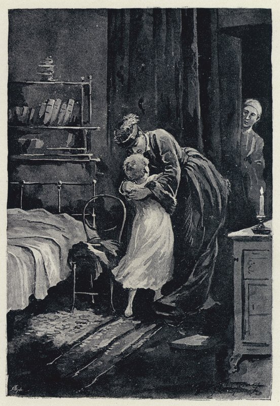 Illusztráció Anna Kareninához: Anna ellopott látogatása gyermekénél (litho) alkotó: Paul Frenzeny