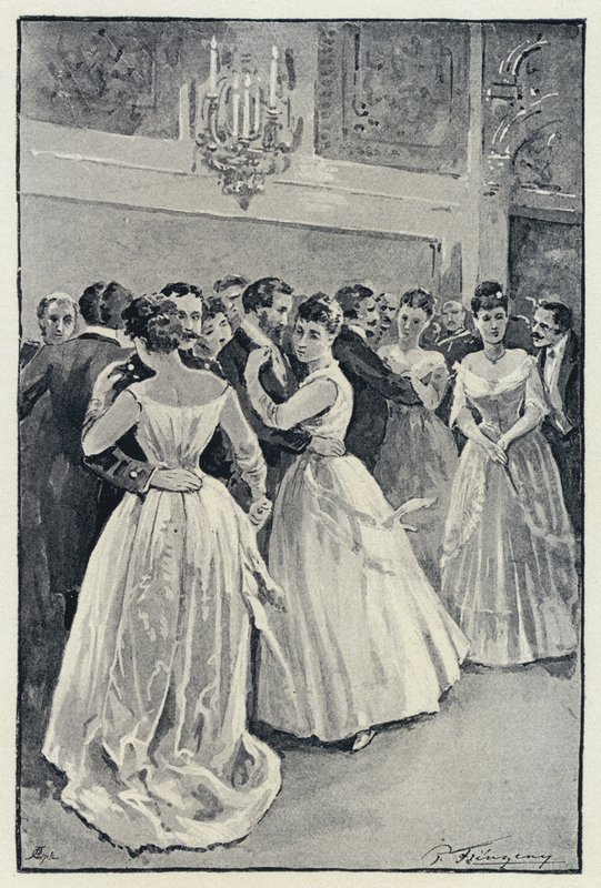 Illusztráció Anna Kareninához: Kitty a bálban (litho) alkotó: Paul Frenzeny