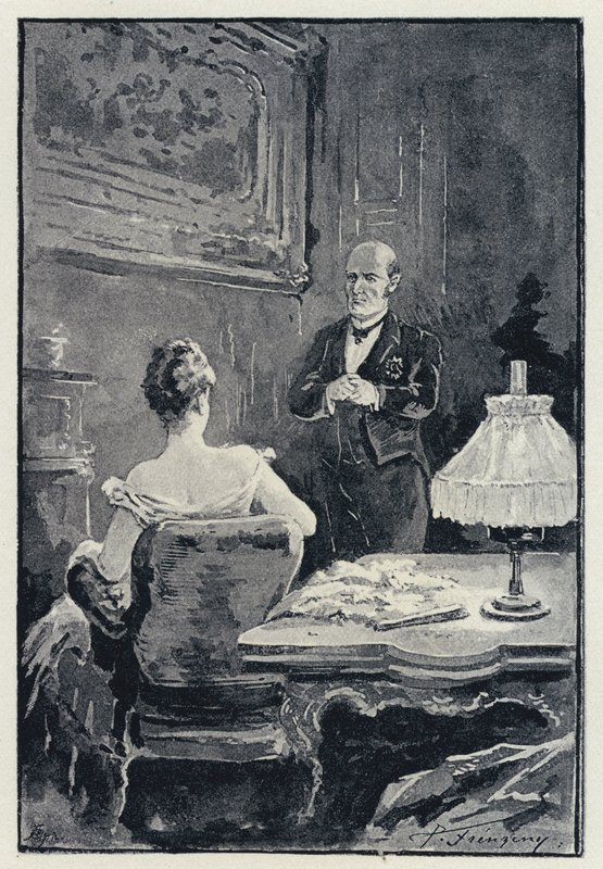 Illusztráció Anna Kareninához: Anna és férje veszekedése (litho) alkotó: Paul Frenzeny