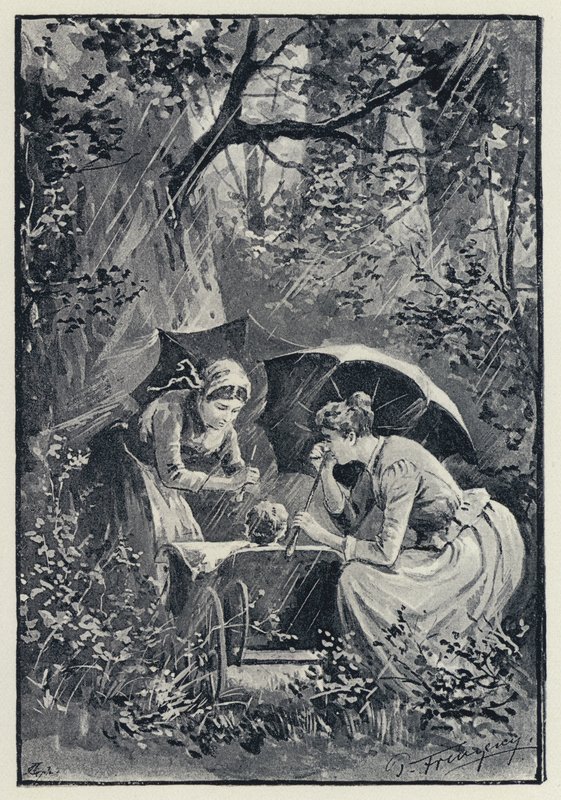 Illusztráció Anna Kareninához: A vihar a Kolok-erdőben (litho) alkotó: Paul Frenzeny