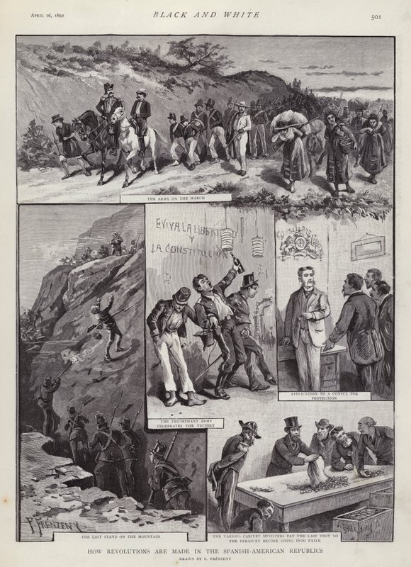 Forradalmak Latin-Amerikában (litho) alkotó: Paul Frenzeny