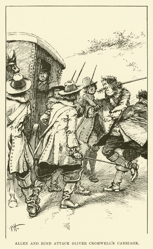 Allen és Hind támad, Oliver Cromwell kocsija (metszet) alkotó: Paul Hardy