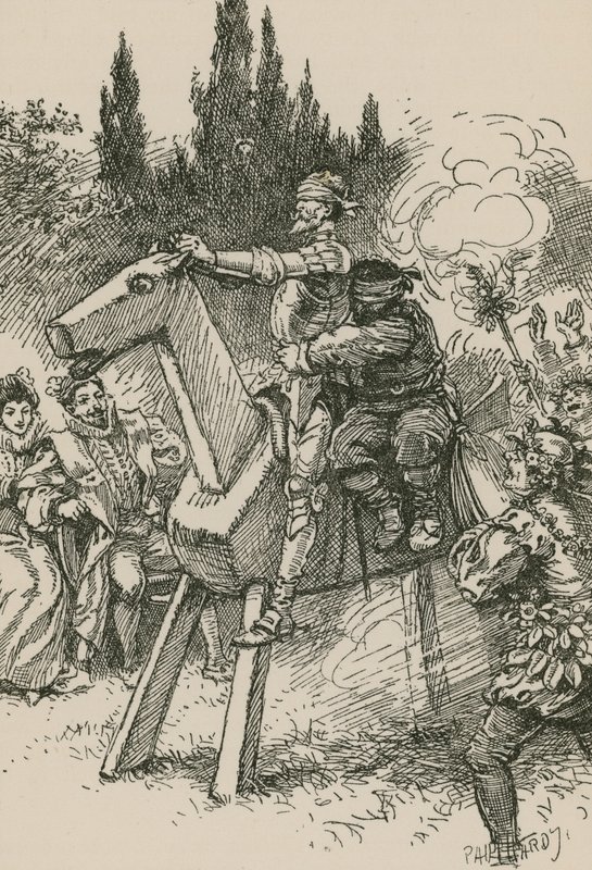 Don Quijote... elkezdte forgatni a csapot... alkotó: Paul Hardy