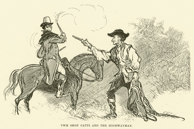 Twm Shon Catti és a Highwayman (metszet) alkotó: Paul Hardy