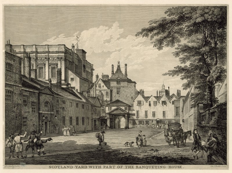 A Scotland Yard és a Bankettház egy része alkotó: Paul Sandby