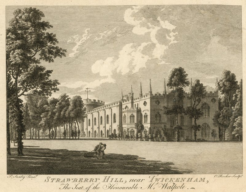 Strawberry Hill, Twickenham, London, a Honorable Horace Walpole székhelye alkotó: Paul Sandby