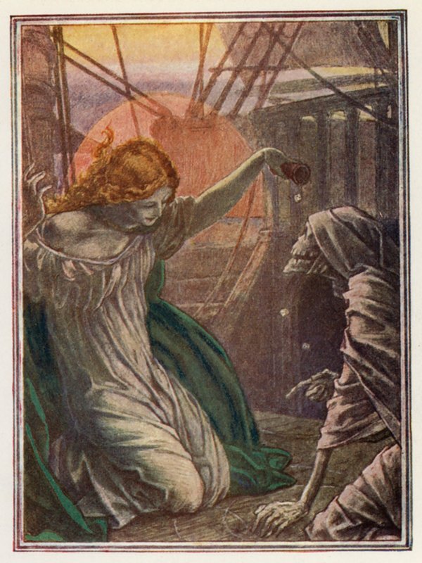 Illusztráció Coleridge The Ancient Mariner című művéhez (színes litográfia) alkotó: Paul Vincent Woodroffe