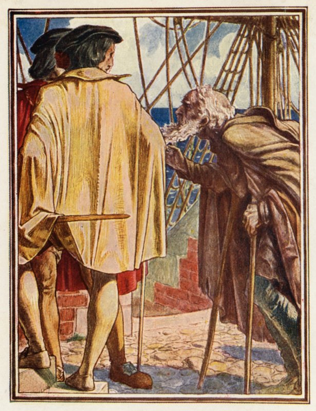 Illusztráció Coleridge The Ancient Mariner című művéhez (színes litográfia) alkotó: Paul Vincent Woodroffe