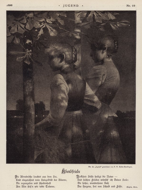 Esti béke (litho) alkotó: Paul Wilhelm Keller Reutlingen