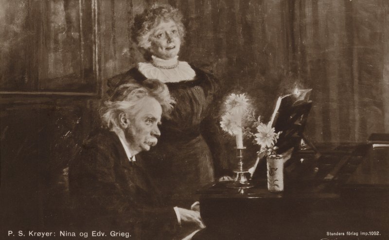 Edvard és Nina Grieg a zongoránál alkotó: Peder Severin Krøyer