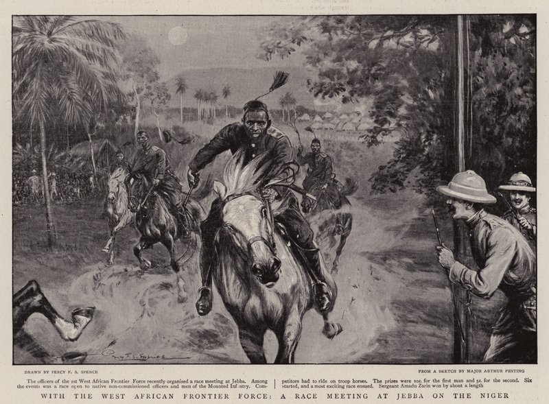 A Nyugat-Afrikai Határerővel, egy faji találkozó a nigeri Jebbában alkotó: Percy F.S. Spence