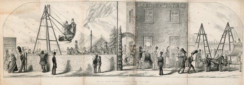 Április 24., vasárnap délután, Primrose Tavern, Chalk Farm alkotó: Percy Cruikshank