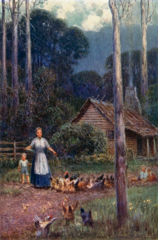 Kunyhó a bokorban (színes litó) alkotó: Percy F.S. (after) Spence