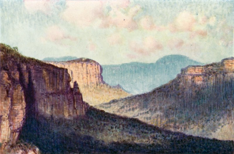 A Kék-hegység gátja (színes litó) alkotó: Percy F.S. (after) Spence