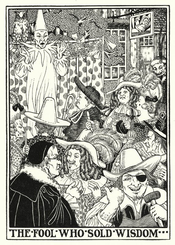 La Fontaine meséi: A bolond, aki eladta a bölcsességet (litho) alkotó: Percy James Billinghurst