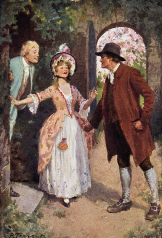 Illusztráció a Wuthering Heightshez, Emily Bronte (színes litó) alkotó: Percy Tarrant