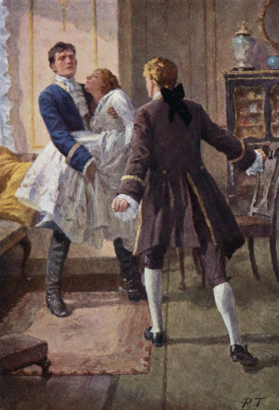 Illusztráció a Wuthering Heightshez, Emily Bronte (színes litó) alkotó: Percy Tarrant