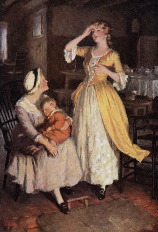 Illusztráció a Wuthering Heightshez, Emily Bronte (színes litó) alkotó: Percy Tarrant