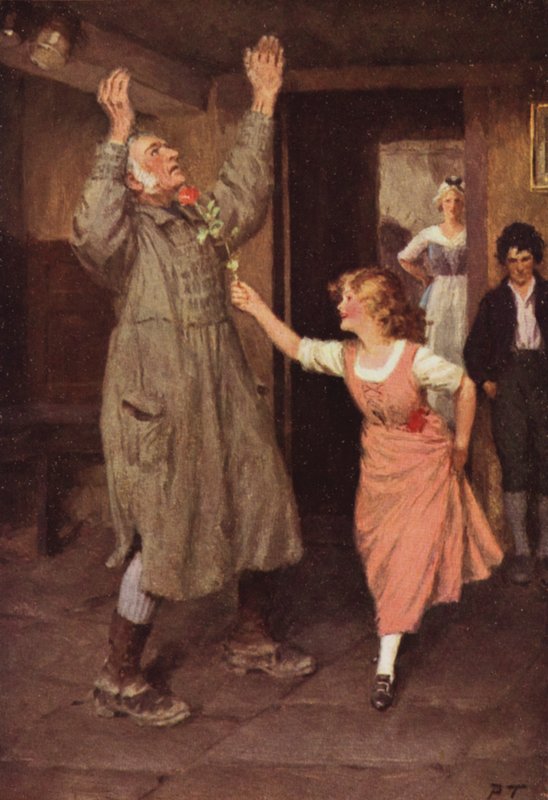 Illusztráció a Wuthering Heightshez, Emily Bronte (színes litó) alkotó: Percy Tarrant