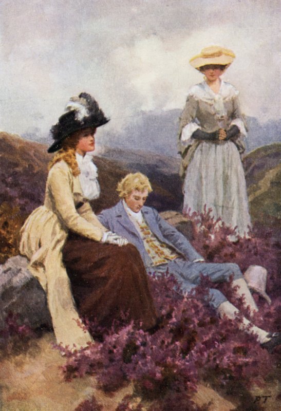 Illusztráció a Wuthering Heightshez, Emily Bronte (színes litó) alkotó: Percy Tarrant