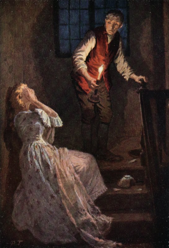 Illusztráció a Wuthering Heightshez, Emily Bronte (színes litó) alkotó: Percy Tarrant