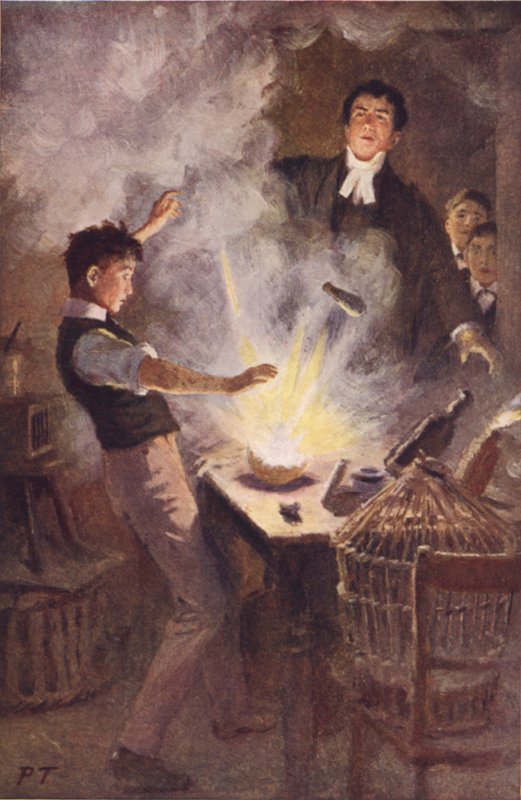 Az egész nagy lángba borult (színes litó) alkotó: Percy Tarrant