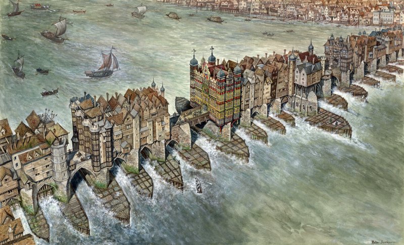 Old London Bridge, 1600 körül alkotó: Peter Jackson