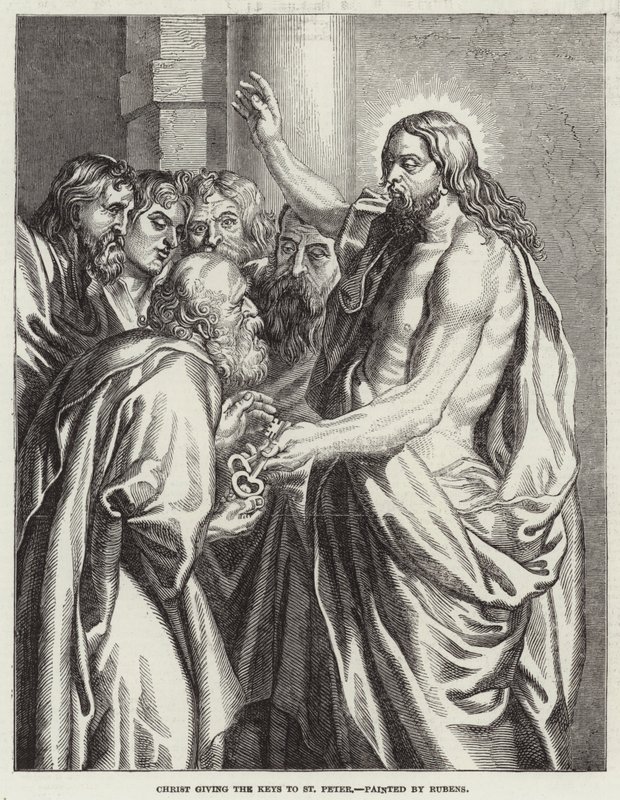 Krisztus átadja a kulcsokat Szent Péternek alkotó: Peter Paul Rubens