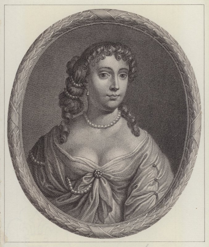 Anne Hyde, York hercegnője, II. Jakab király első felesége (metszet) alkotó: Peter (after) Lely