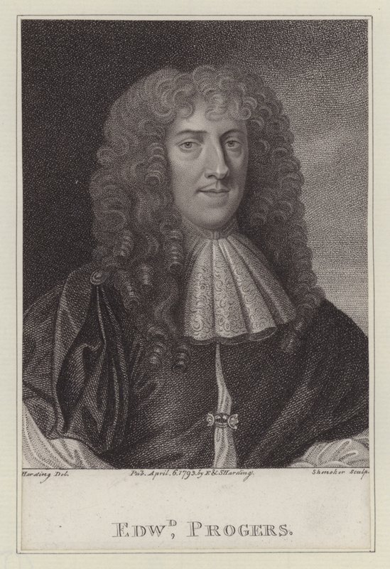 Edward Progers, II. Károly király vőlegénye a hálószobába (metszet) alkotó: Peter (after) Lely