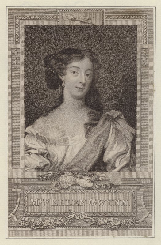 Nell Gwyn, II. Károly király szeretője (metszet) alkotó: Peter (after) Lely