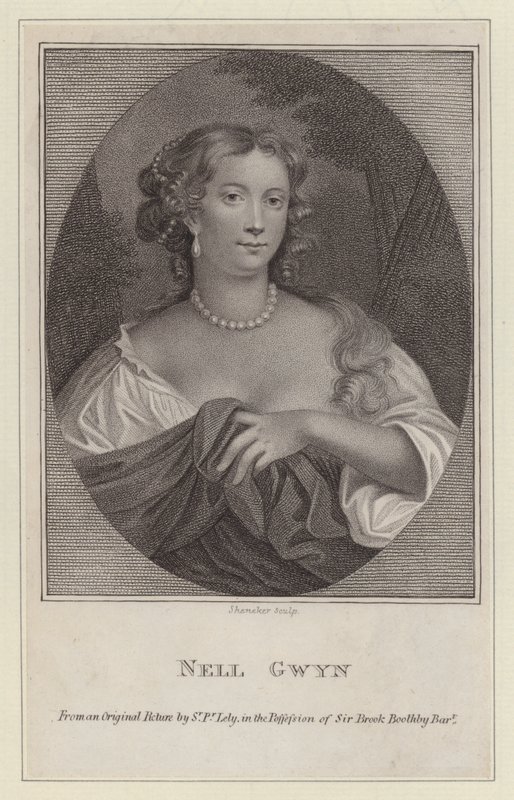 Nell Gwyn, II. Károly király szeretője (metszet) alkotó: Peter (after) Lely