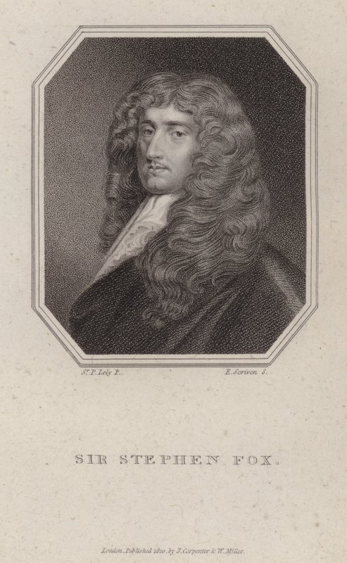 Sir Stephen Fox, angol politikus (metszet) alkotó: Peter (after) Lely