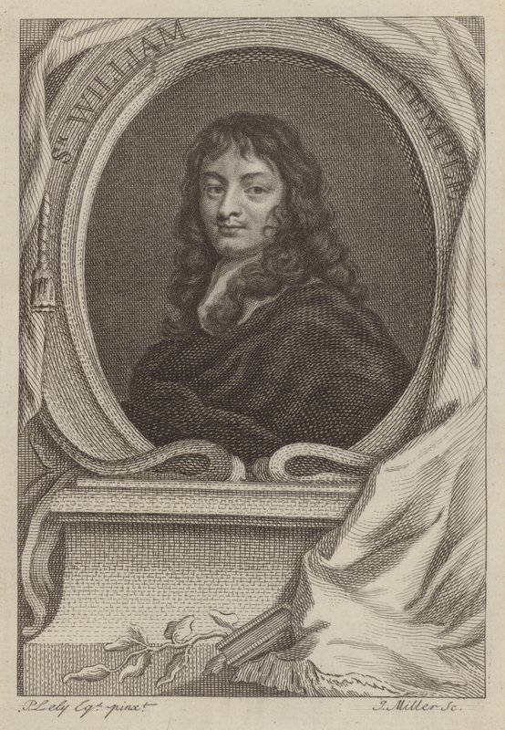 Sir William Temple, angol diplomata és író (metszet) alkotó: Peter (after) Lely