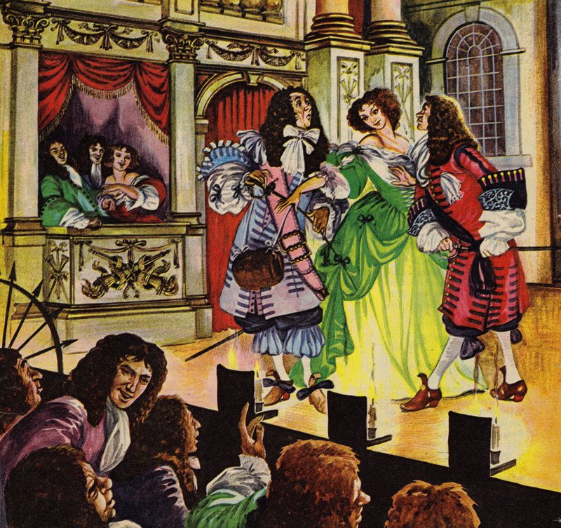 A közönség a The Country Wife című filmet nézi William Wycherleytől alkotó: Peter Jackson