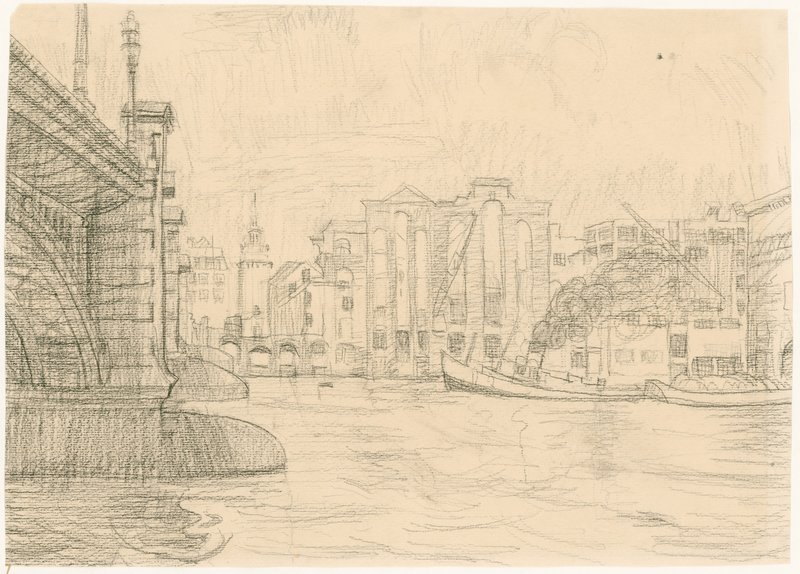 Kiégett raktárak a Blackfriars Bridge mellett 1941 alkotó: Peter Jackson