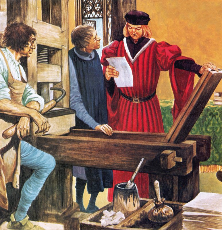 Caxton nyomdája alkotó: Peter Jackson