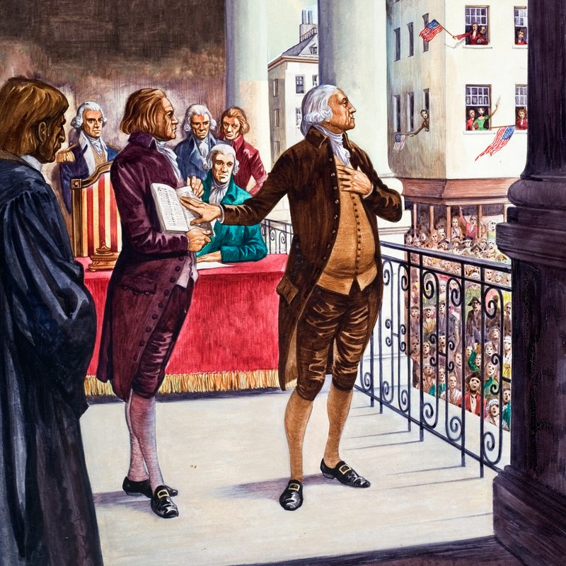 George Washington letette az Egyesült Államok elnöki hivatali esküjét alkotó: Peter Jackson