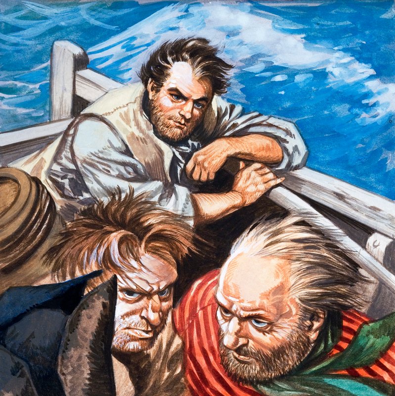 Mutiny on the Bounty (gouache papíron) alkotó: Peter Jackson